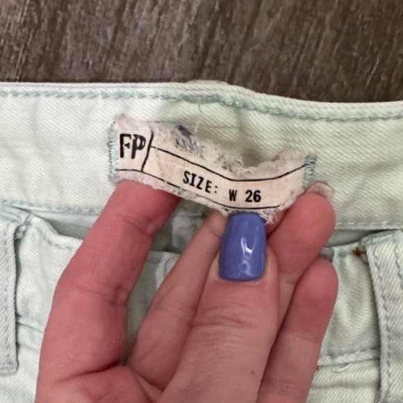 Free People Soft Cream mint Skinny Jeans - Picture 3 of 9